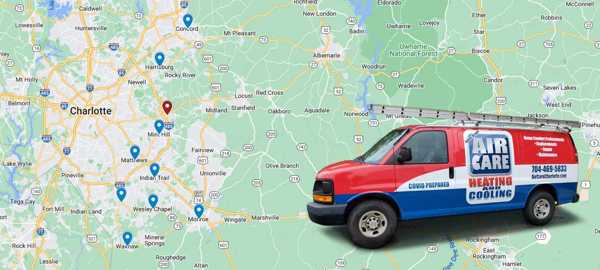 Service Areas in Mecklenburg County - ER Services Heating and Cooling